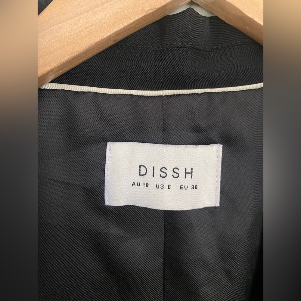 DISSH Oversized Harley Boyfriend Blazer Size 6 Black Office Minimalist Classic - Picture 5 of 14